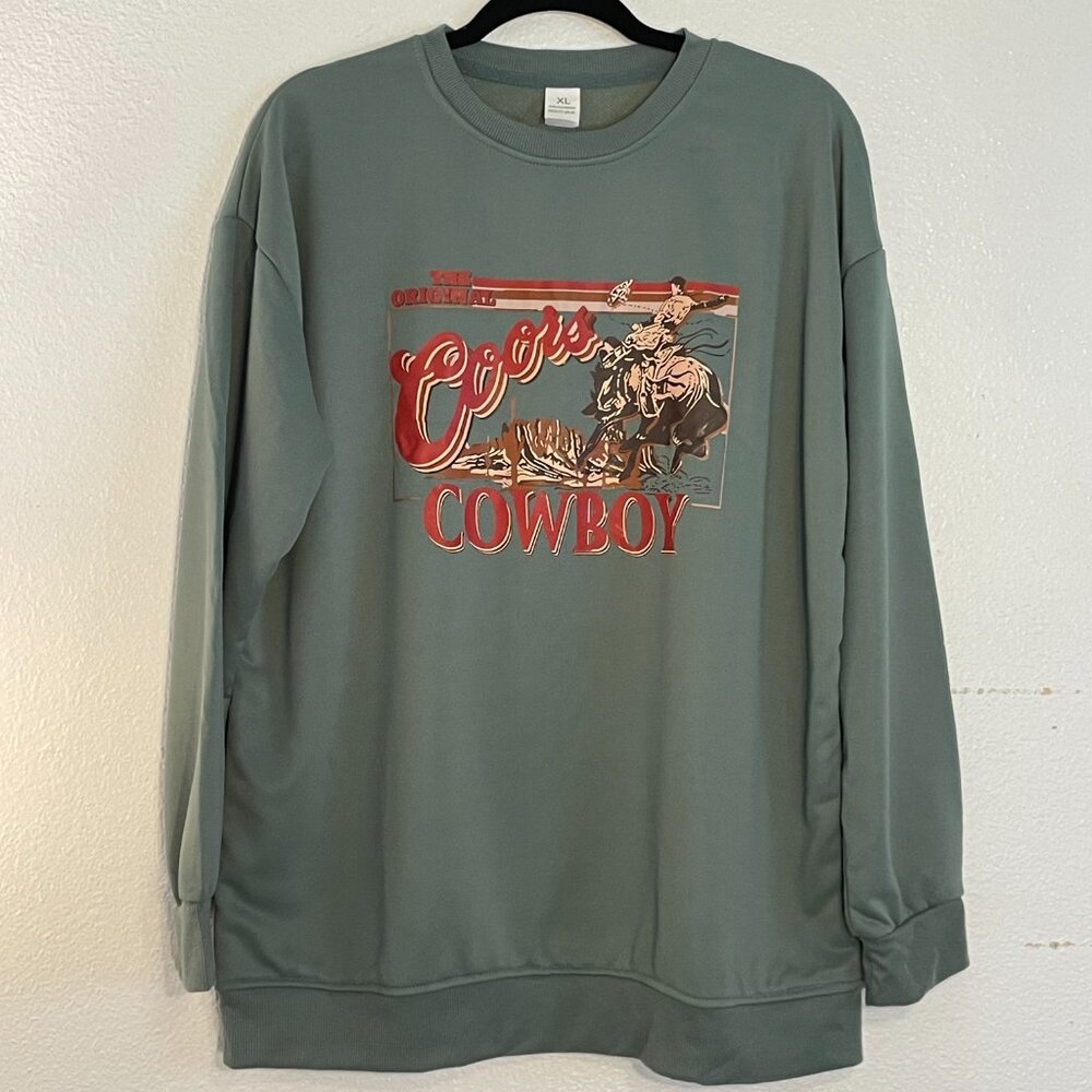 Coors Cowboy Crewneck – Vintage Vibes